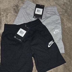 Nike Kids Black and Gray Shorts